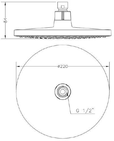 Верхний душ Genebre Tau-Circle (R65112 18)